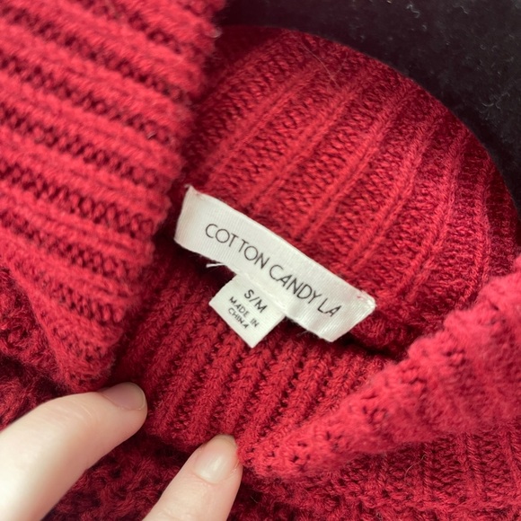 Wine Red Bell Sleeve Sweater - Picture 3 of 3